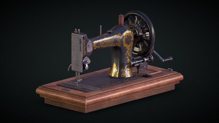Vintage Sewing Machine 3D Model