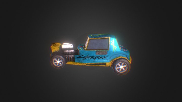 Cyberpunk Hot rod 3D Model