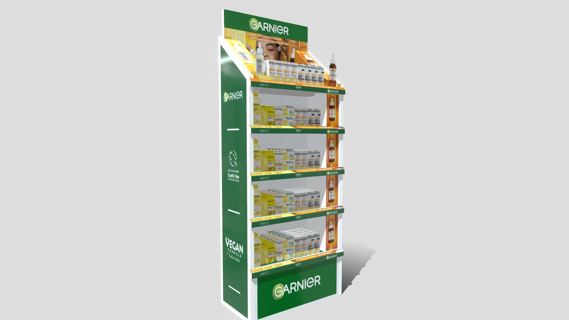 Garnier Skin Active Vitamin C Floor Stand - 3D model by raofnaaji ...