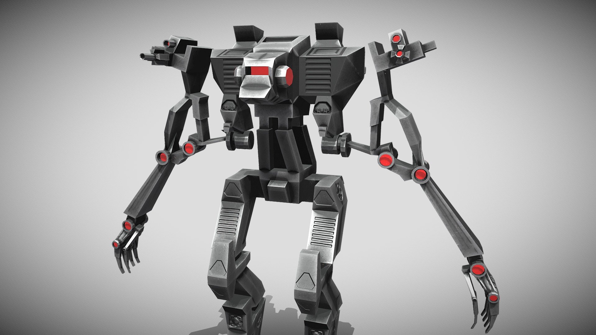 Robot Metallic 3d game model