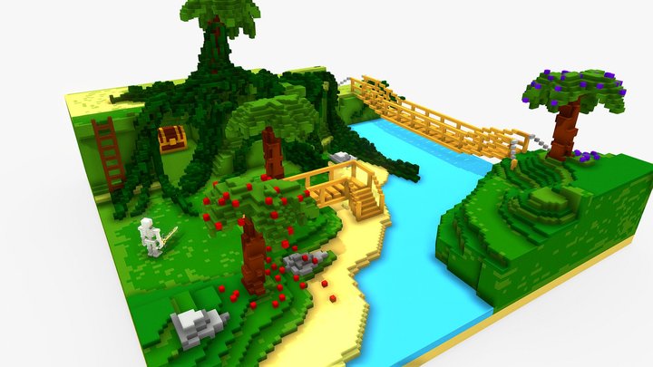 Treasure Island v2 3D Model