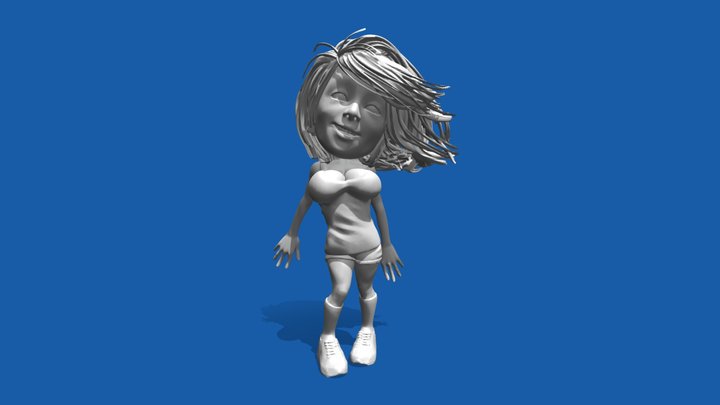Female Tooned 3D Model