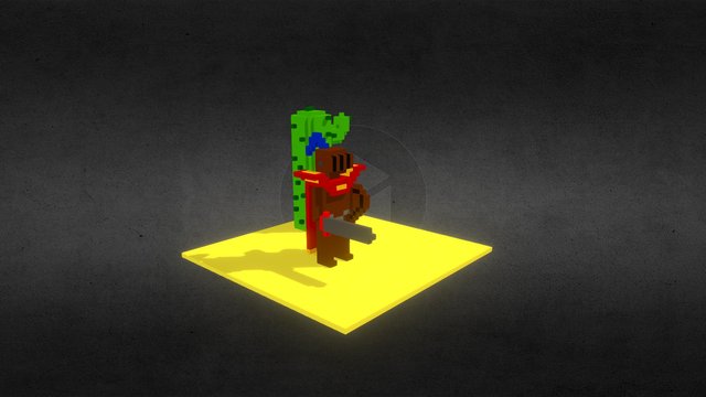 RuneScape - Attack Skill Cape (Retro) 3D Model