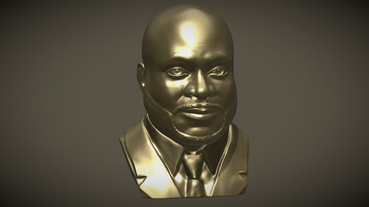 Bishop Eddie Long Bust 3D Model
