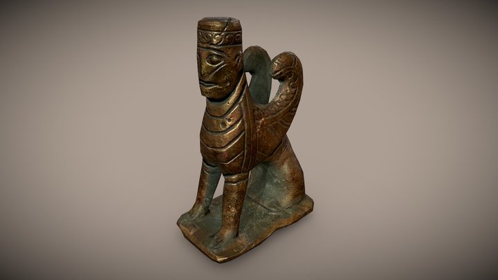 Game ready, antique bronze idol 3D Model