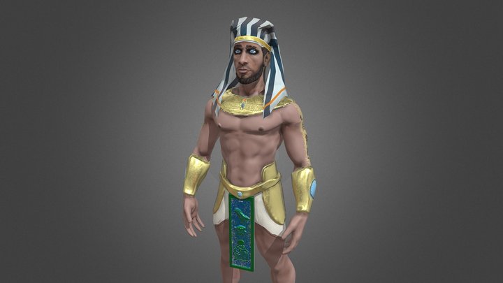 Egyptian Character - Low Poly 3D Model