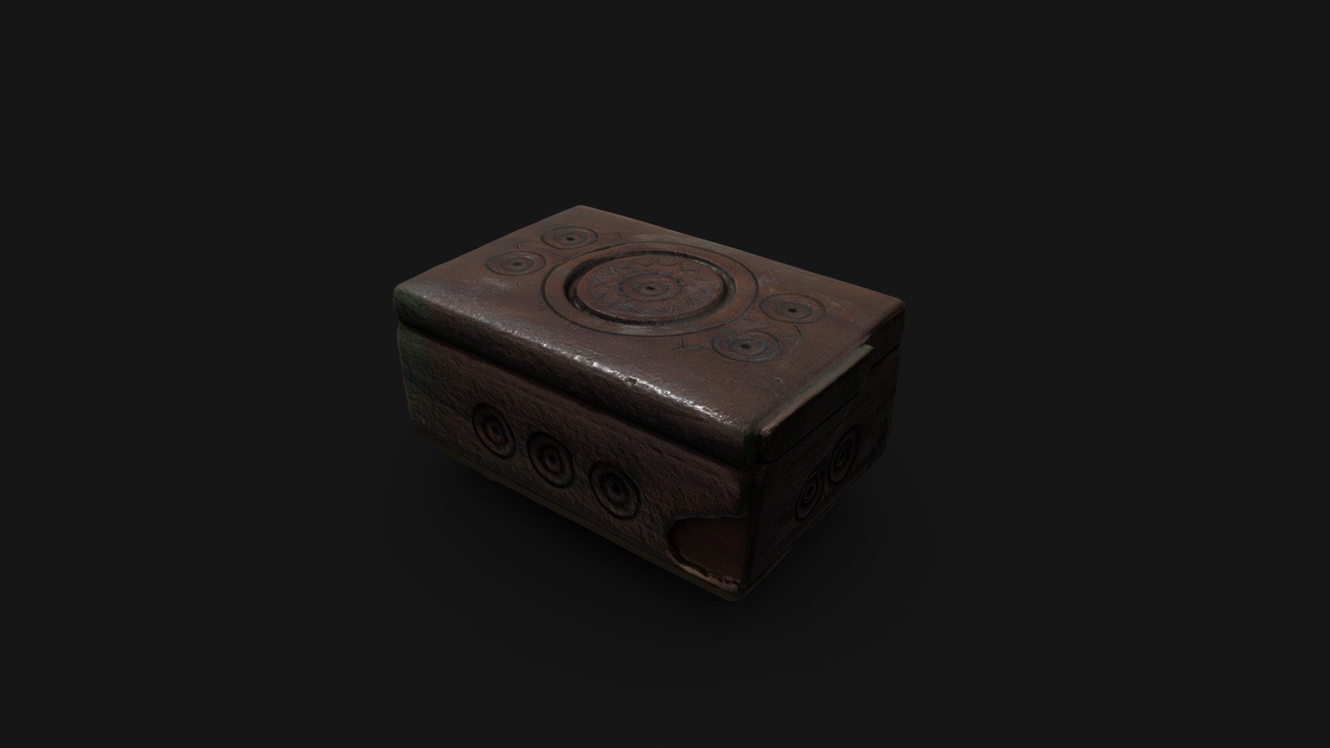 Wooden Jewelery box scan | Game Ready asset