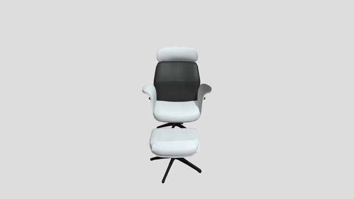 3D Chair model with foot rest 3D Model