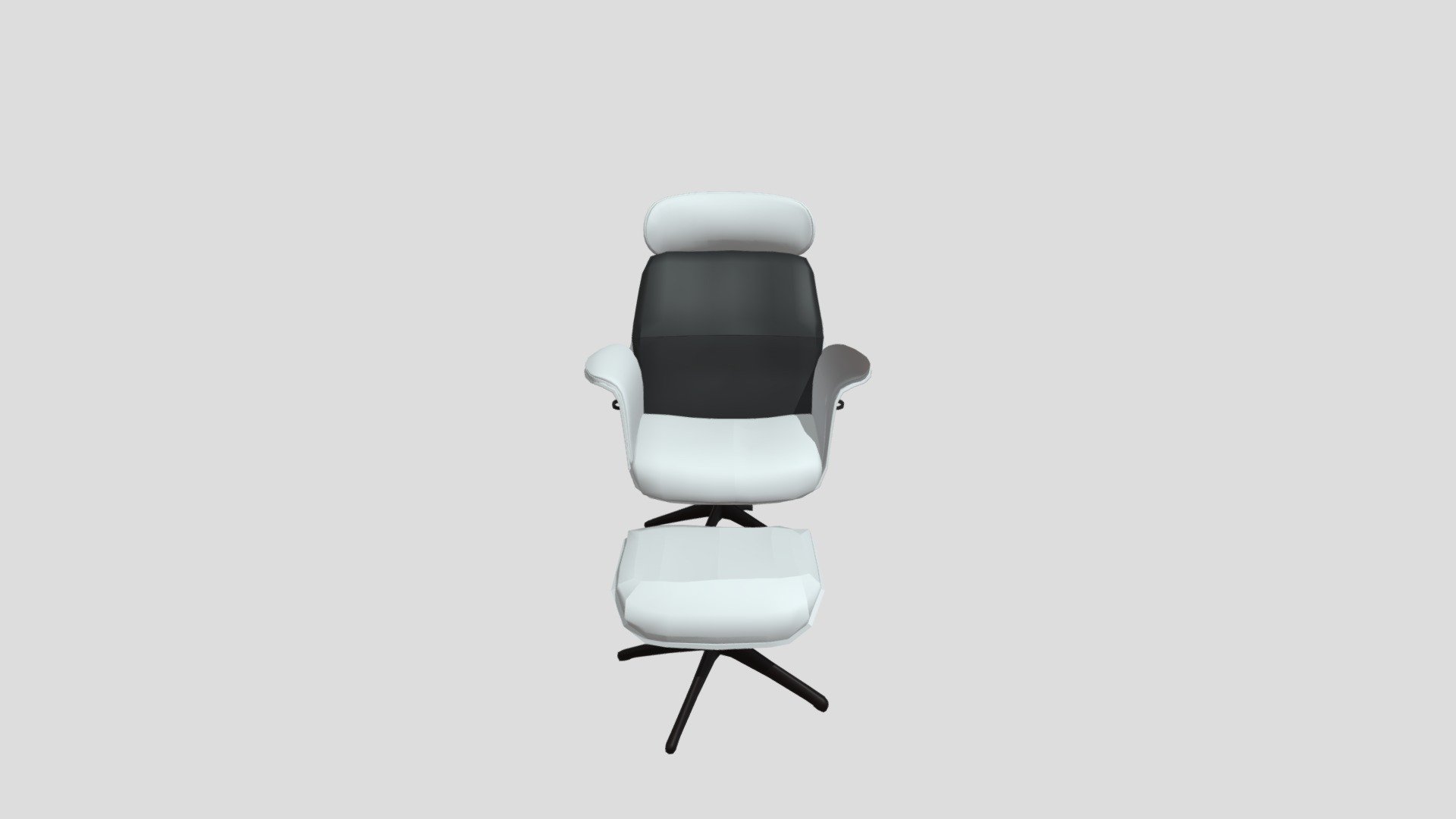 3D Chair model with foot rest