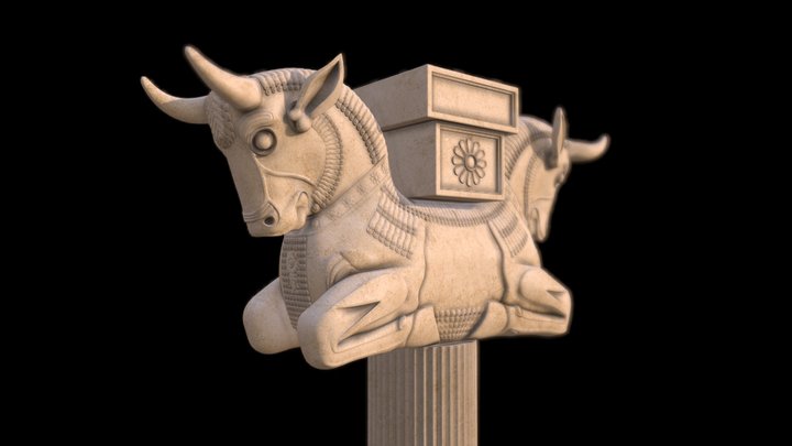 Persian Column | Persepolis | Bull 3D Model
