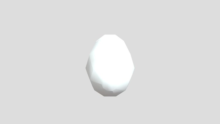 Low poly 9mm bullet (untextured) 3D Model