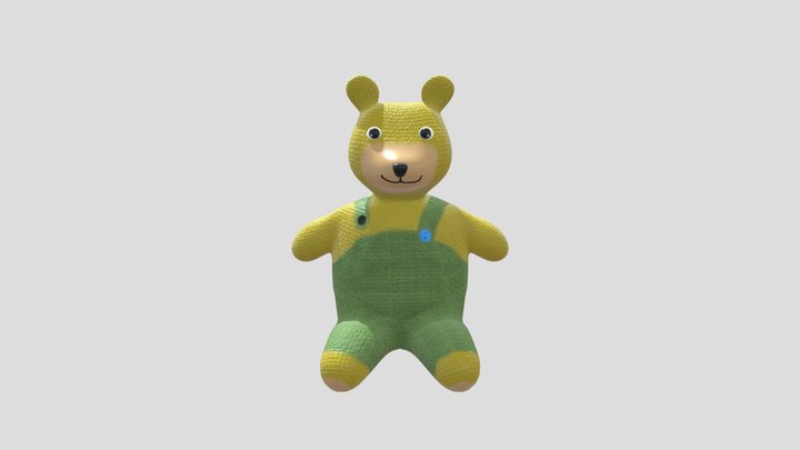 Corduroy Teddy Bear 3D Model