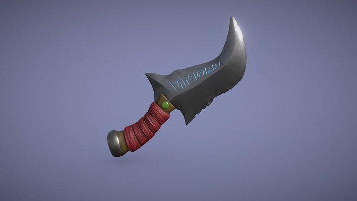 Stylized Dagger Low Poly 3D model Game Ready 3D Model