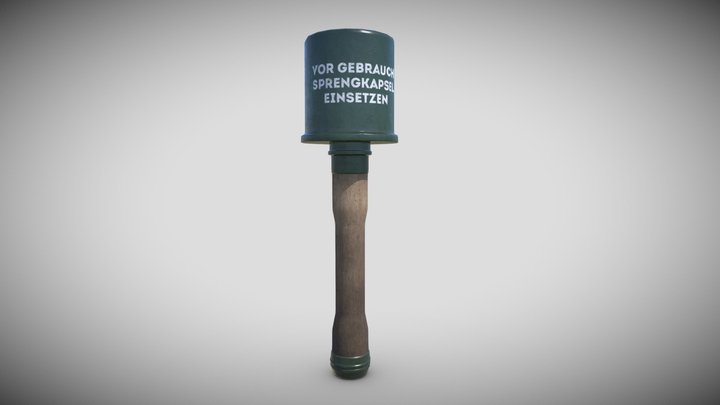 Stielhandgranate m24 3D Model