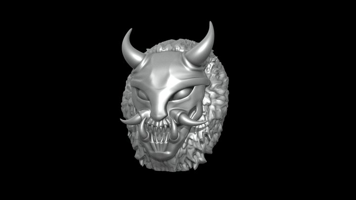 Devil racing figurine Motharo 3D Model