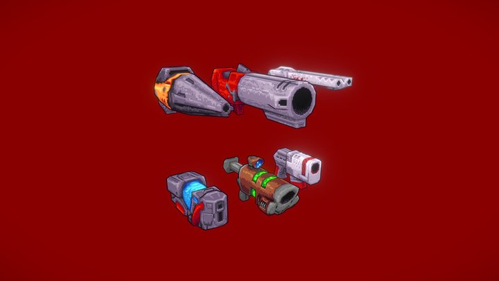 Quake 3 Weapons 3D Model