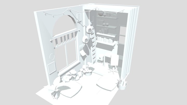 Book Room 3D Model