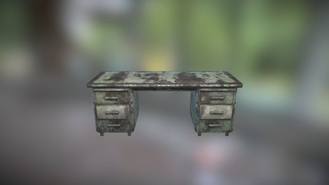Desk_Post-Apocalyptic_Fan Art 3D Model