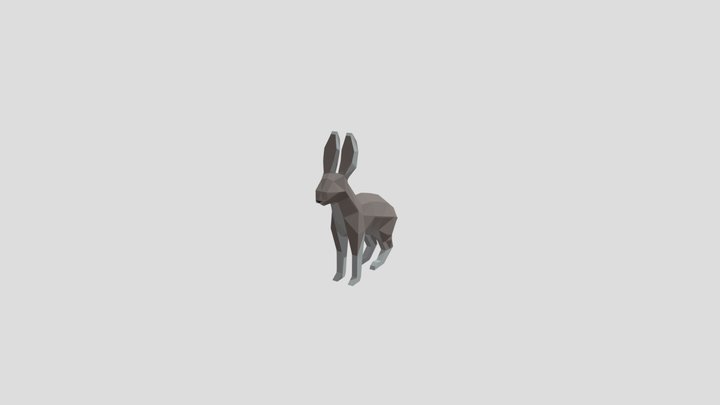 low-poly model of a Hare from the "Taiga" set 3D Model