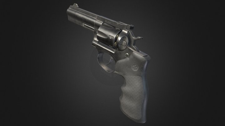 Ruger GP100 Revolver 3D Model