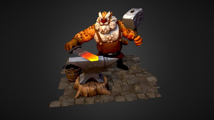 Aldebrand The Blacksmith 3D Model