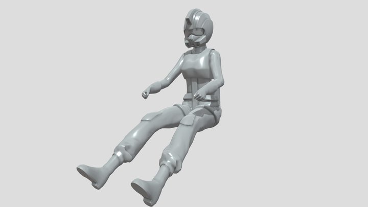 1/72 Scale Pilot Figure - Printable 3D Model