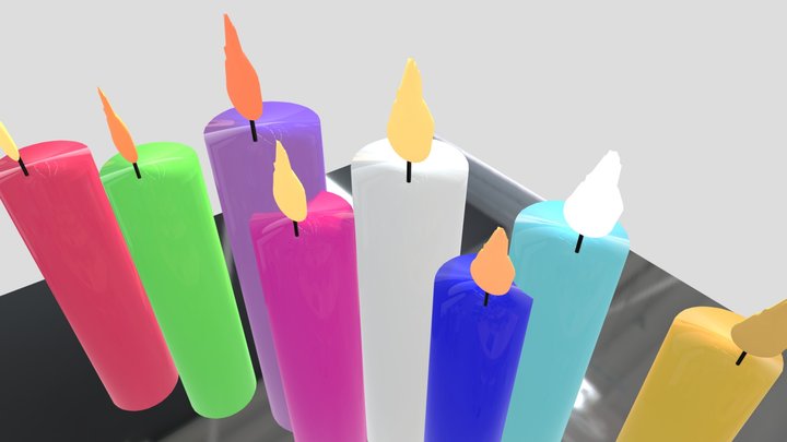 Candles 3D Model