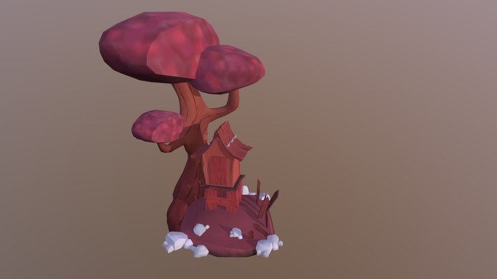 Broken Hut 3D Model
