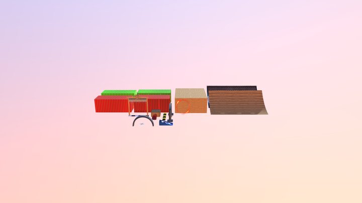 Hurdles Props 3D Model