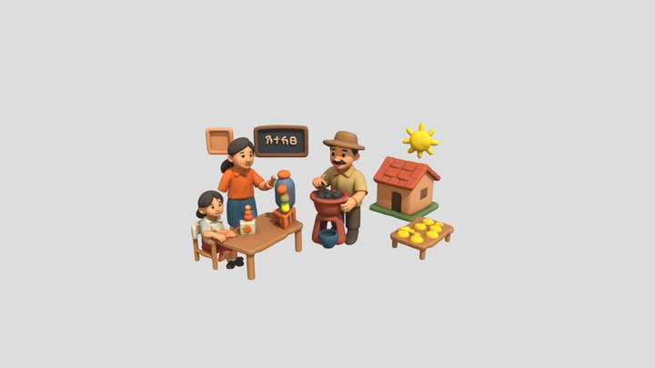 Village Moments 3D Model