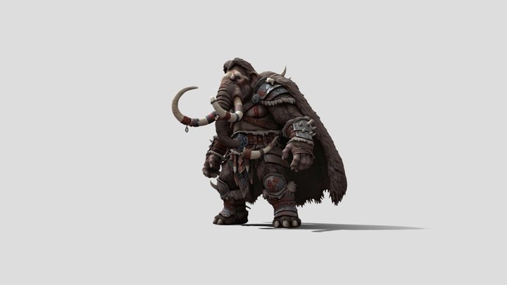 Mammoth Warrior Character 3d model free – Kostenloses 3D-Modell STL