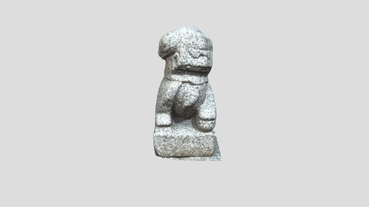 CHINESE CUTE  STONE LION 3D Model