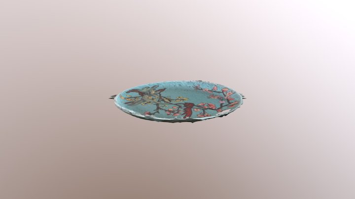Plate with birds 3D Model
