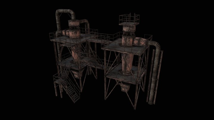 Industrial Factory Plant 3D Model