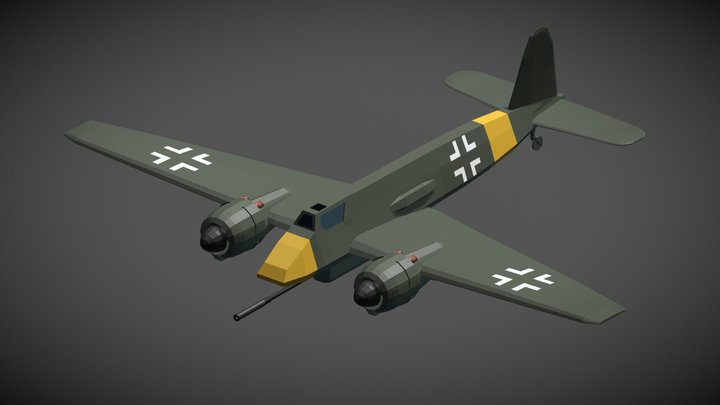 Low Poly Hs-129 – Modèle 3D gratuit STL