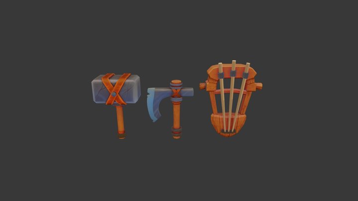Beer & Plunder - Weapons 3D Model