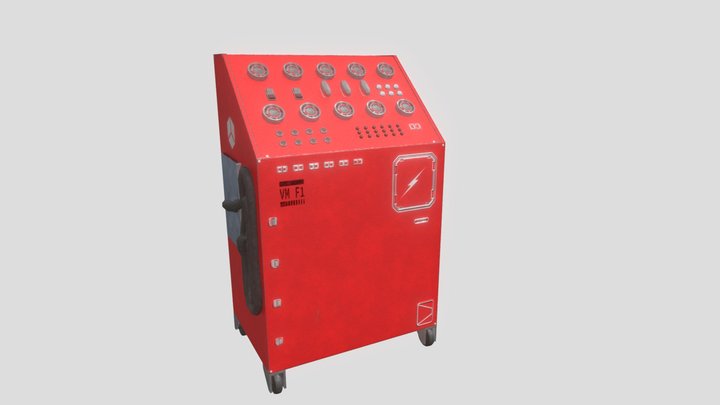 Lowpoly Industrial Interface 03 3D Model