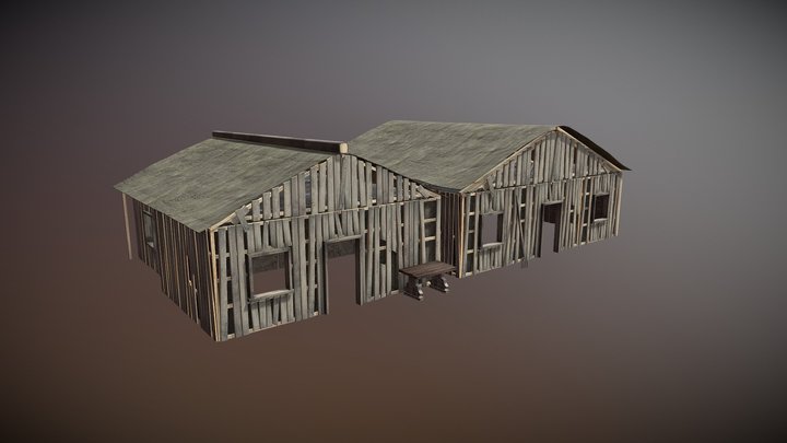 Realistic Post Apocalyptic Houses 3D Model