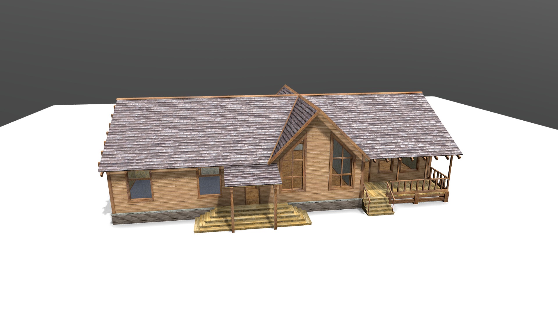 3D model Wooden House 01 - This is a 3D model of the Wooden House 01. The 3D model is about a small wooden house.
