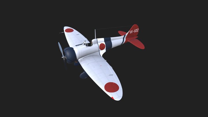 Mitsubishi A5M4 3D Model