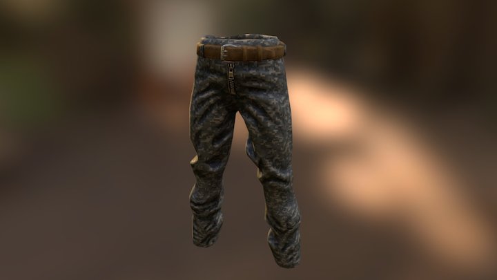 Low Poly Pants 3D Model