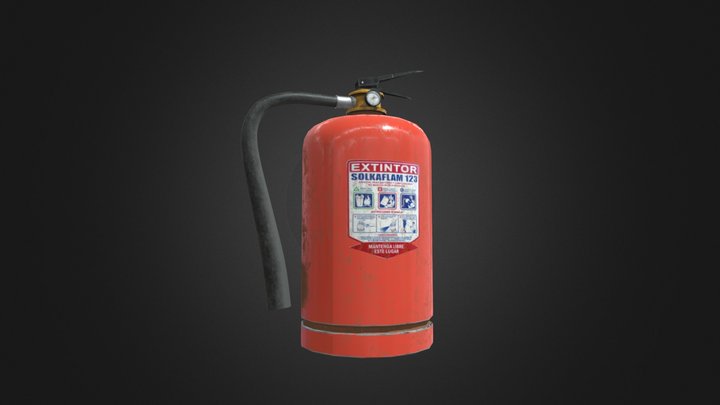 Extintor viejo y olvidado 3D Model