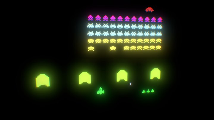 Space Invaders 3D Model