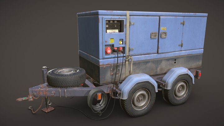 Old diesel generator 3D Model