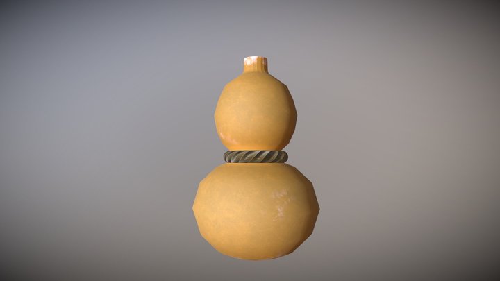 Double Gourd Wine Bottle 3D Model