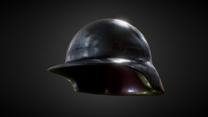 WW2 German Helmet 3D Model