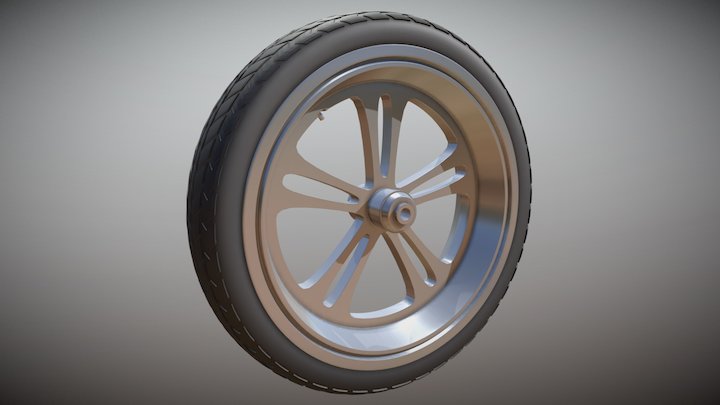 Wheel Modeling Exercise 3D Model