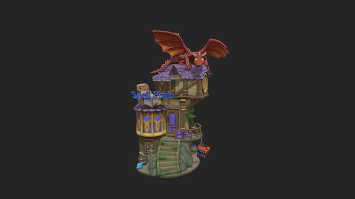Stylized Witch Good Store - Sculpting 3D Model