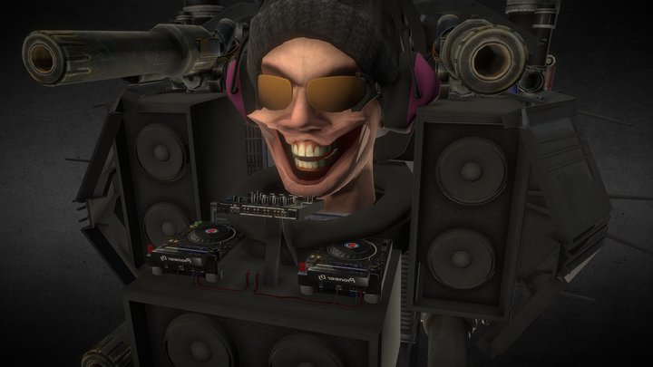 DJ Toilet 3D Model