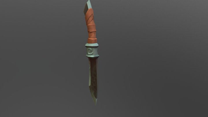 Lowpoly Dagger 3D Model